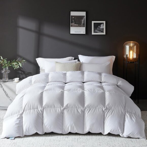 L LOVSOUL Goose Feather Down Fiber Comforter Queen Size - Picture 1 of 7